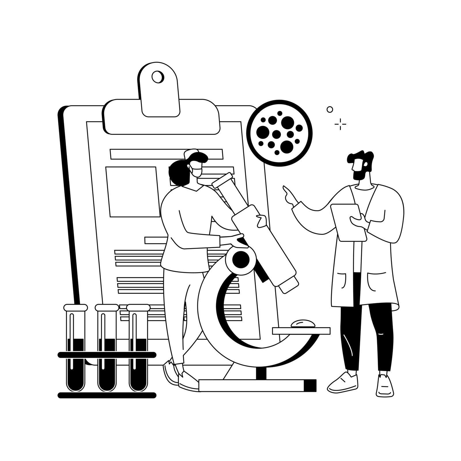 Microbiological technology abstract concept vector illustration.